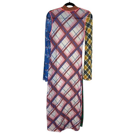 Anthropologie CeliaB Midi Slip Dress Green Ixora Mesh Preppy Retro XS $130 - Picture 3 of 12